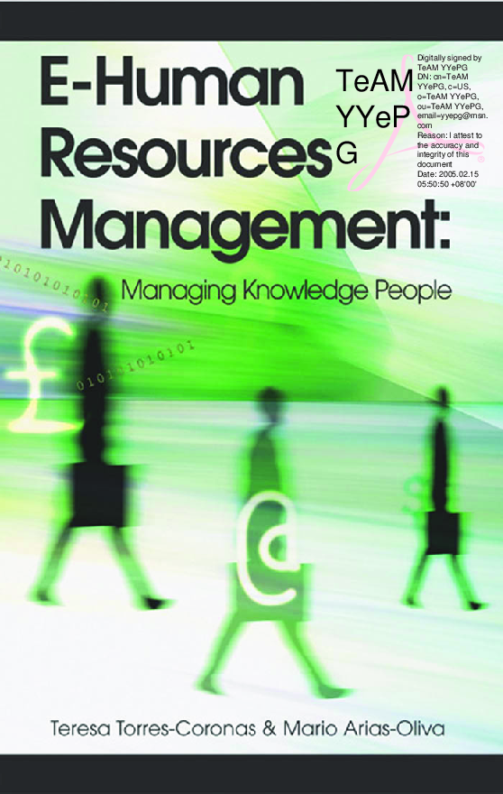 E- Human Resources Management Managing Knowledge People - Page 1