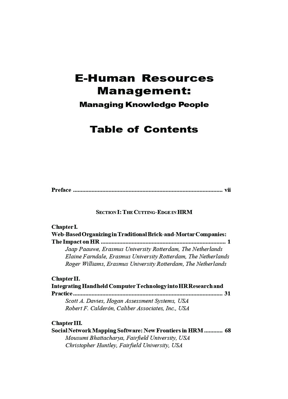 E- Human Resources Management Managing Knowledge People - Page 5