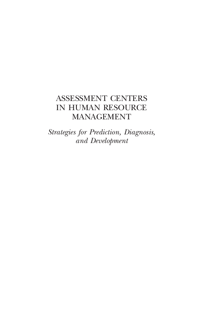 Assessment Centers In Human Resource Management - Page 2