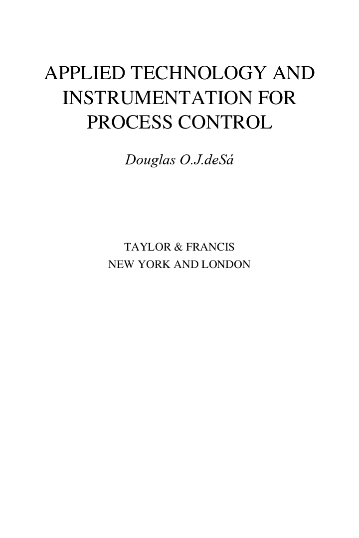 Applied Technology And Instrumentation For Process Control - Page 4