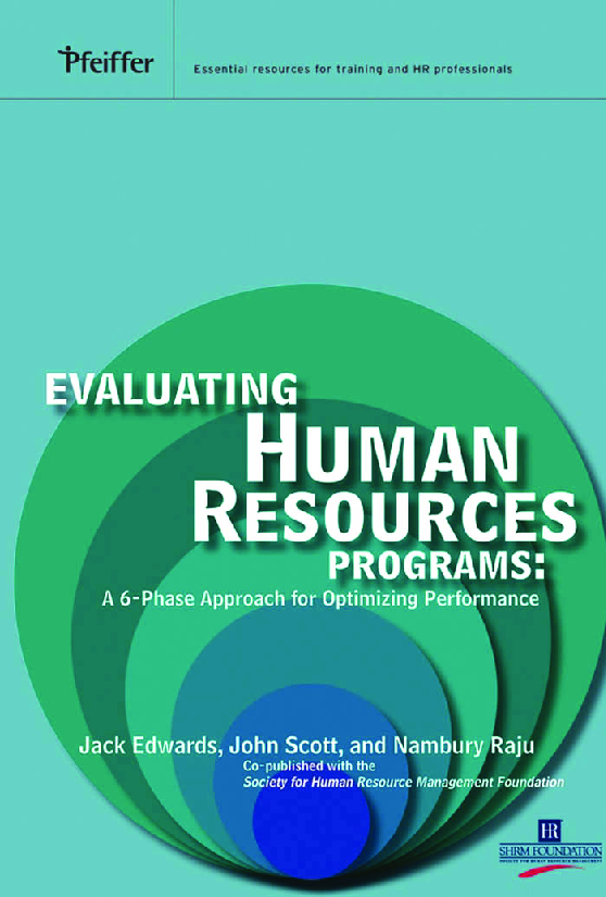 Download Free Evaluating Human Resources Programs PDF Online 2021
