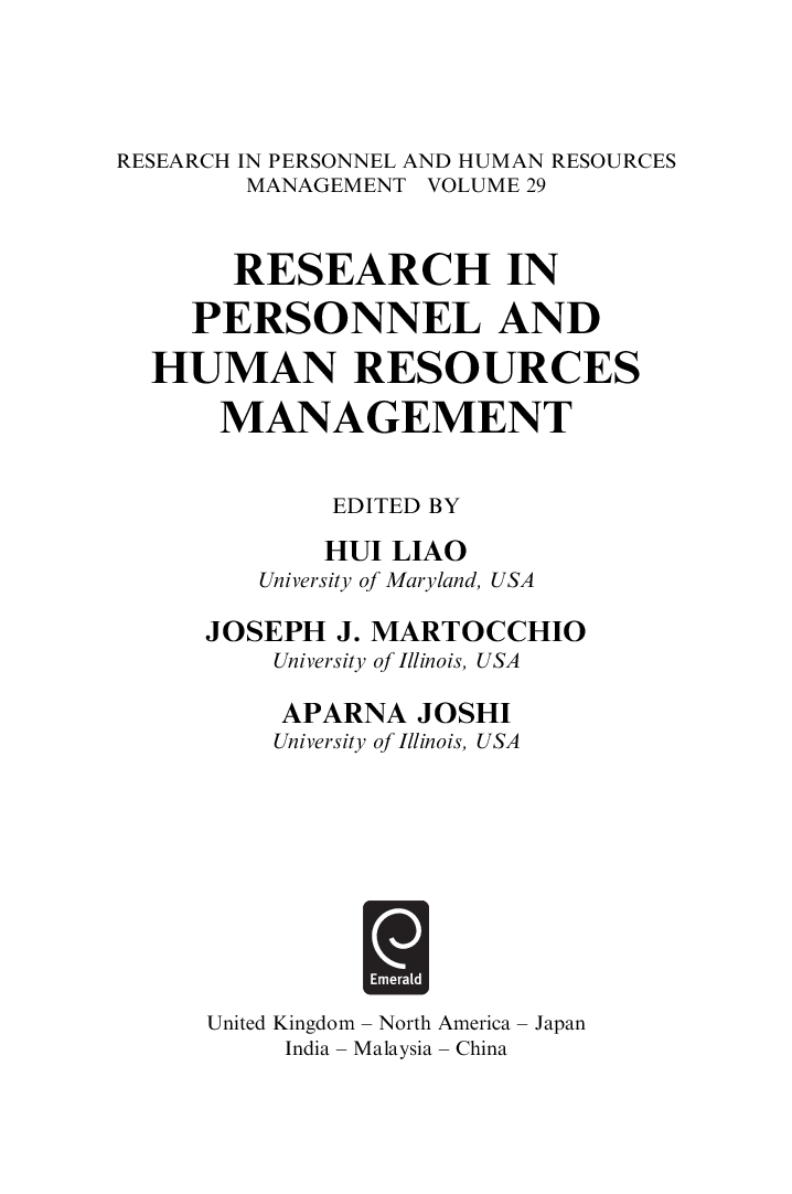 Research In Personnel And Human Resources Management - Page 4