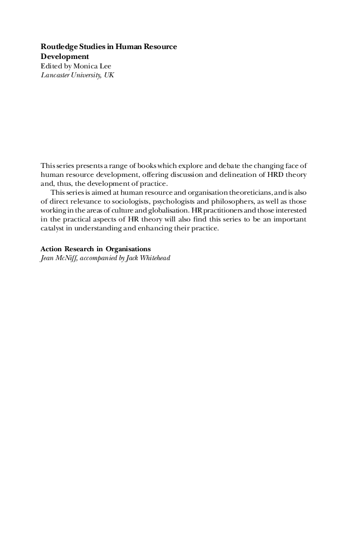 Action Research In Organisations - Page 3