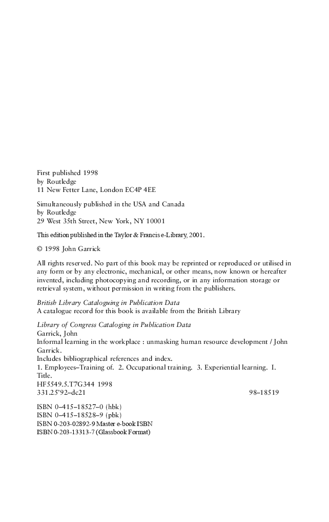 Informal Learning In The Workplace - Page 5