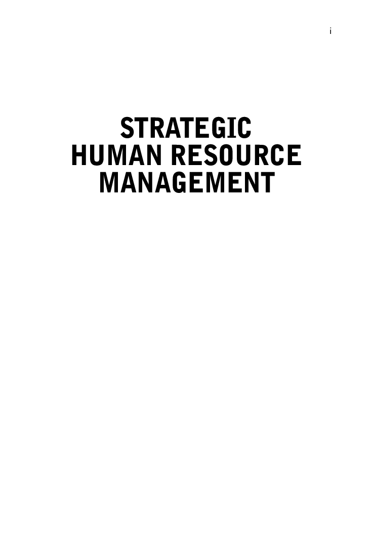 Strategic Human Resource Management 4th Edition - Page 2