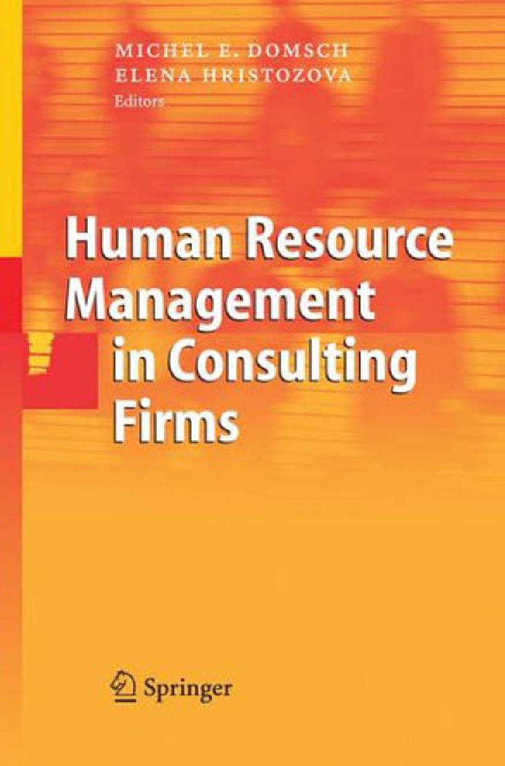 Humane Resource Management In Consulting Firms - Page 1