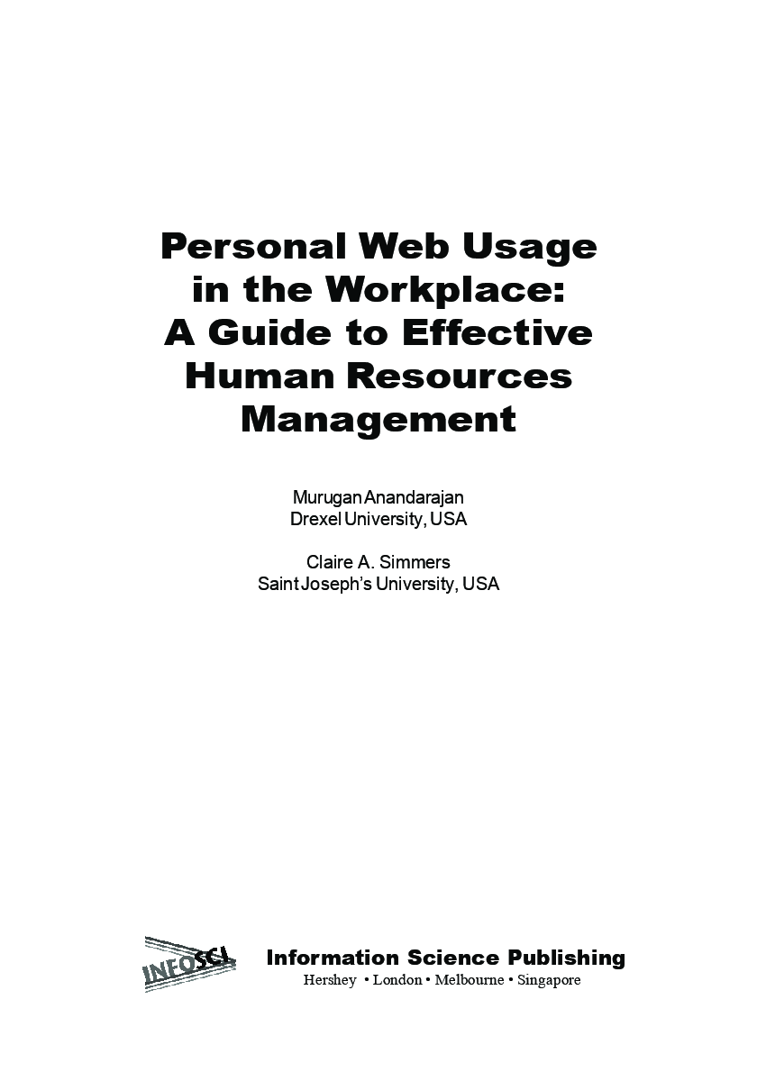Personal Web Usage In The Workplace A Guide To Effective Human Resources Management - Page 2