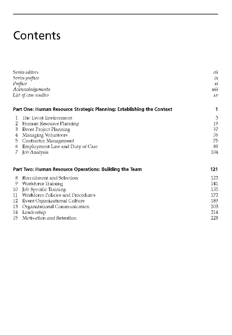 Human Resource Management For Events - Page 3