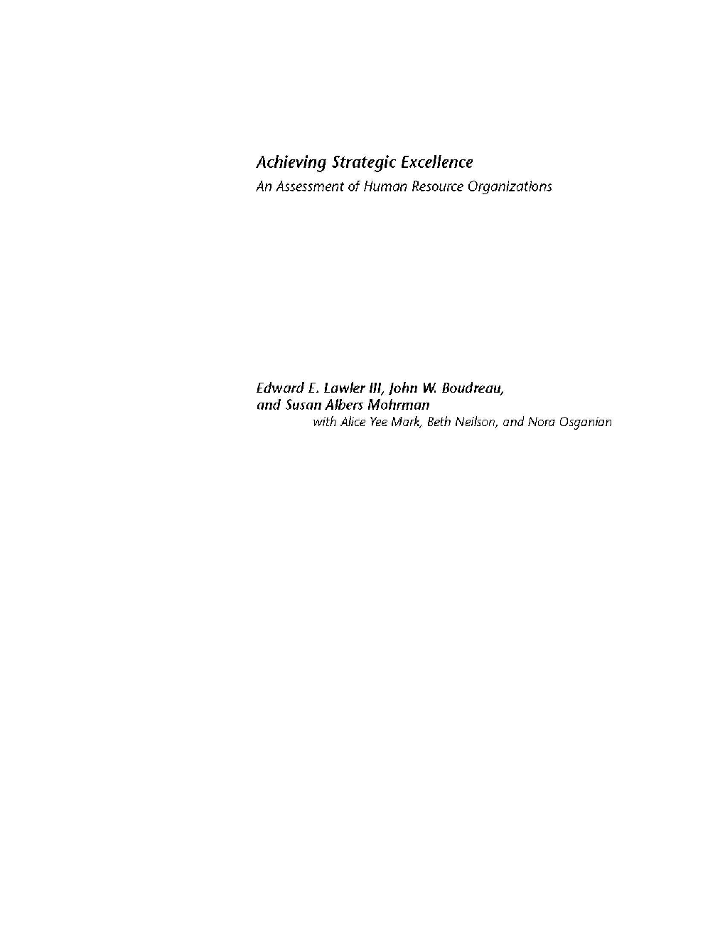 Achieving Strategic Excellence - Page 2