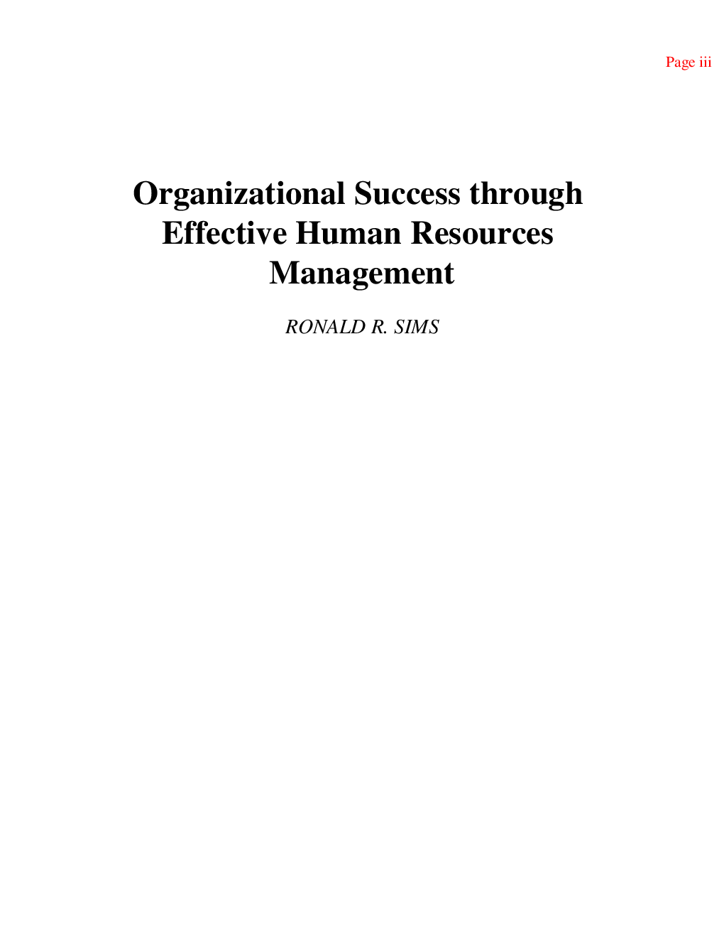 Organizational Success through Effective Human Resources Management - Page 2