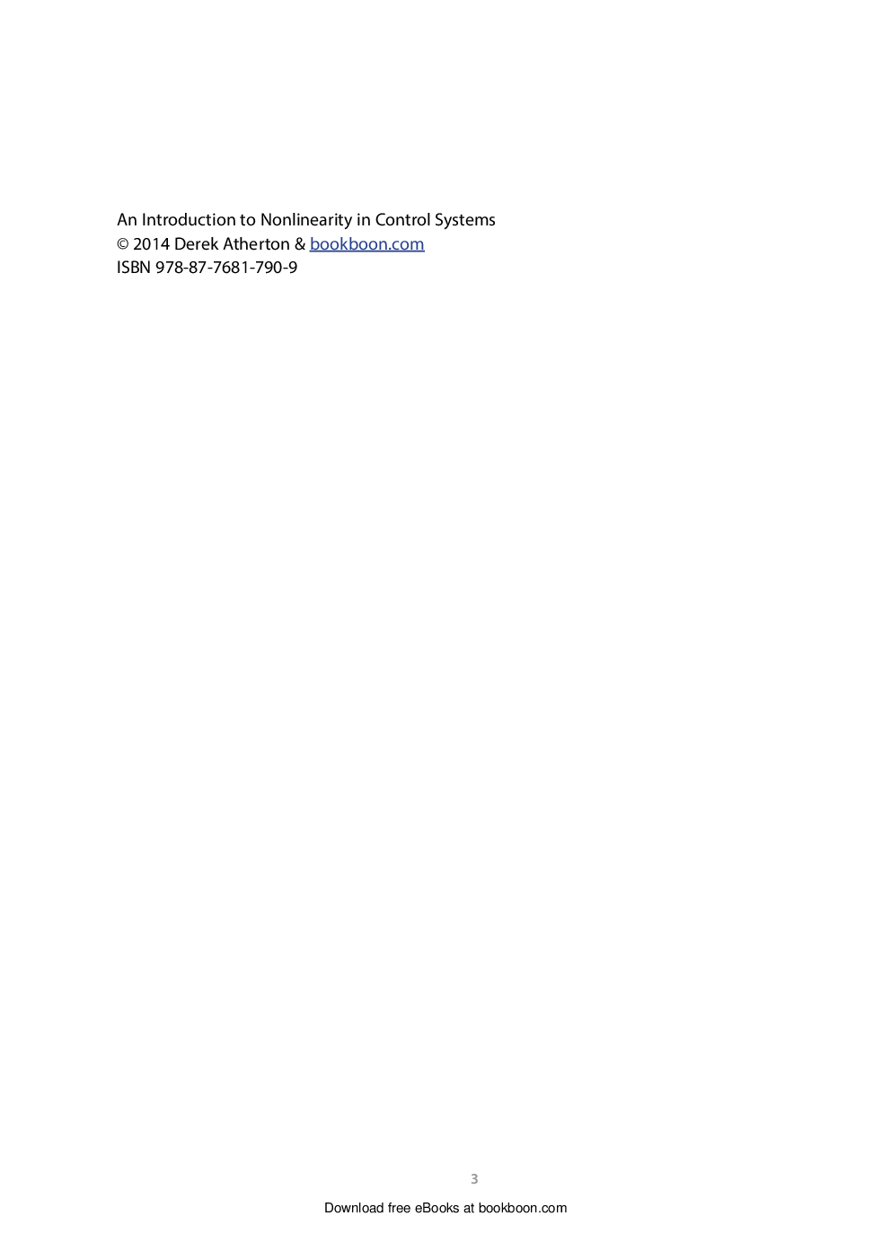 An Introduction To Nonlinearity In Control Systems - Page 3