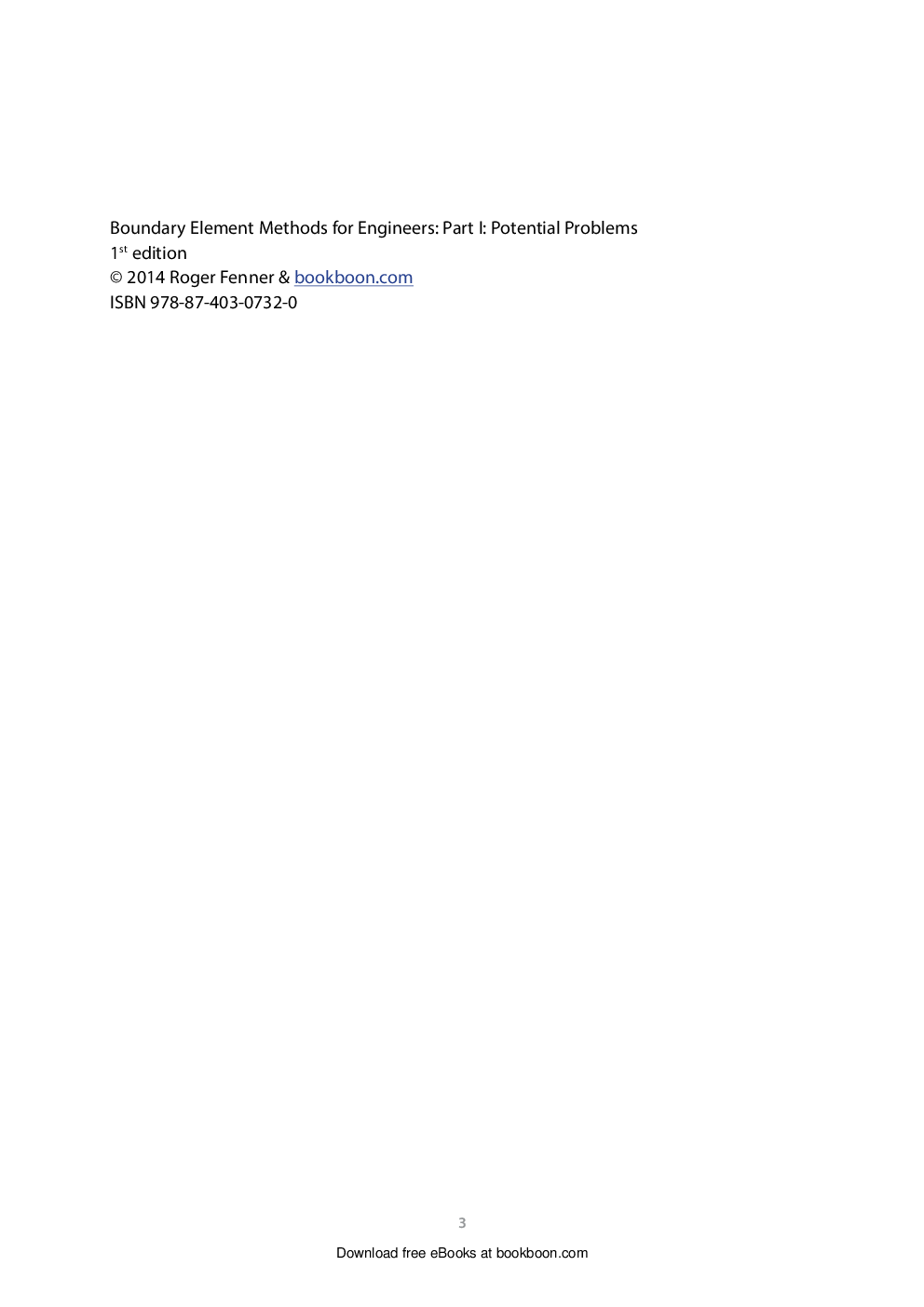 Boundary Element Methods For Engineers Part-I - Page 3