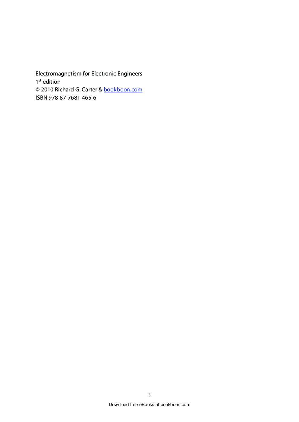 Electromagnetism For Electronic Engineers - Page 3