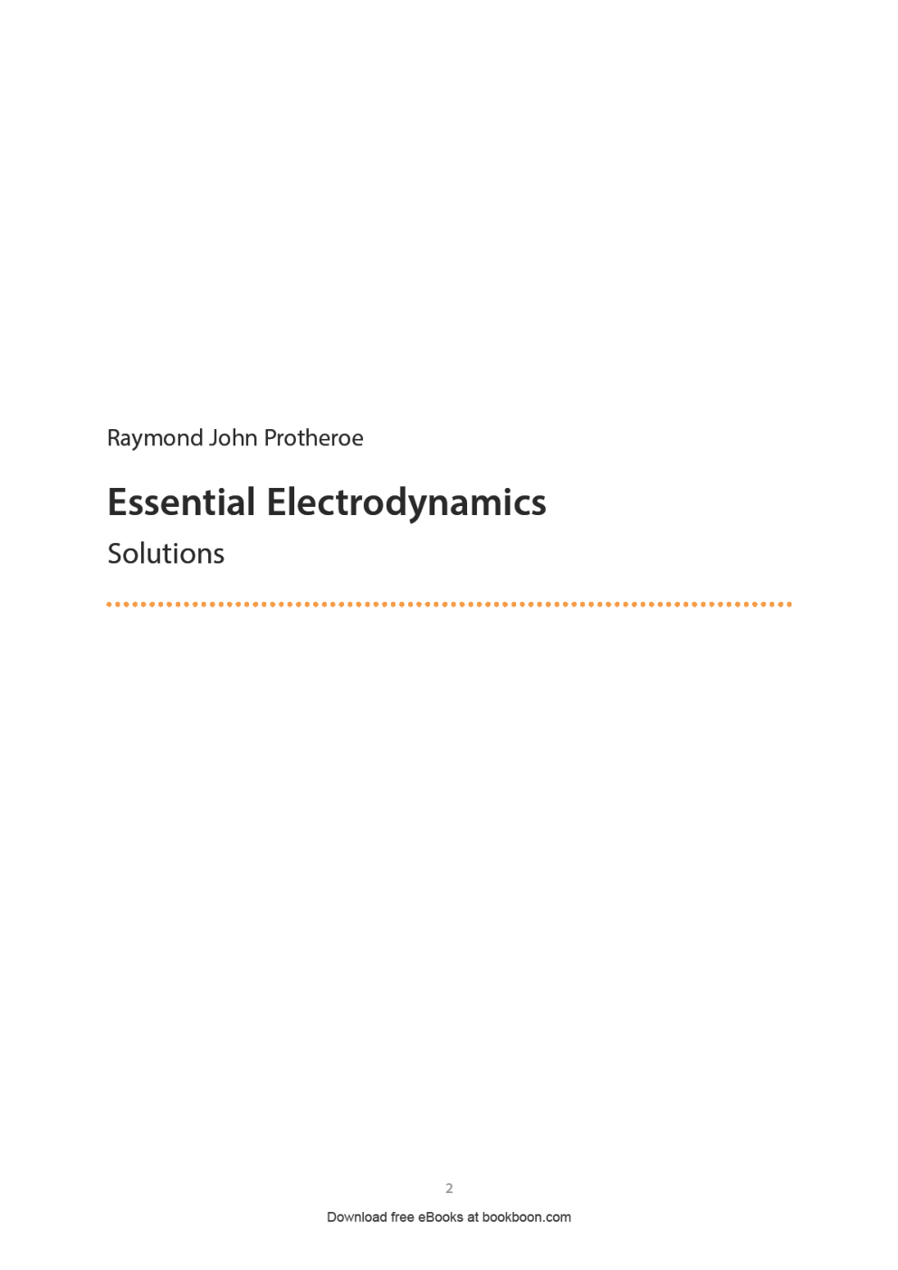 Essential Electrodynamics Solutions - Page 2