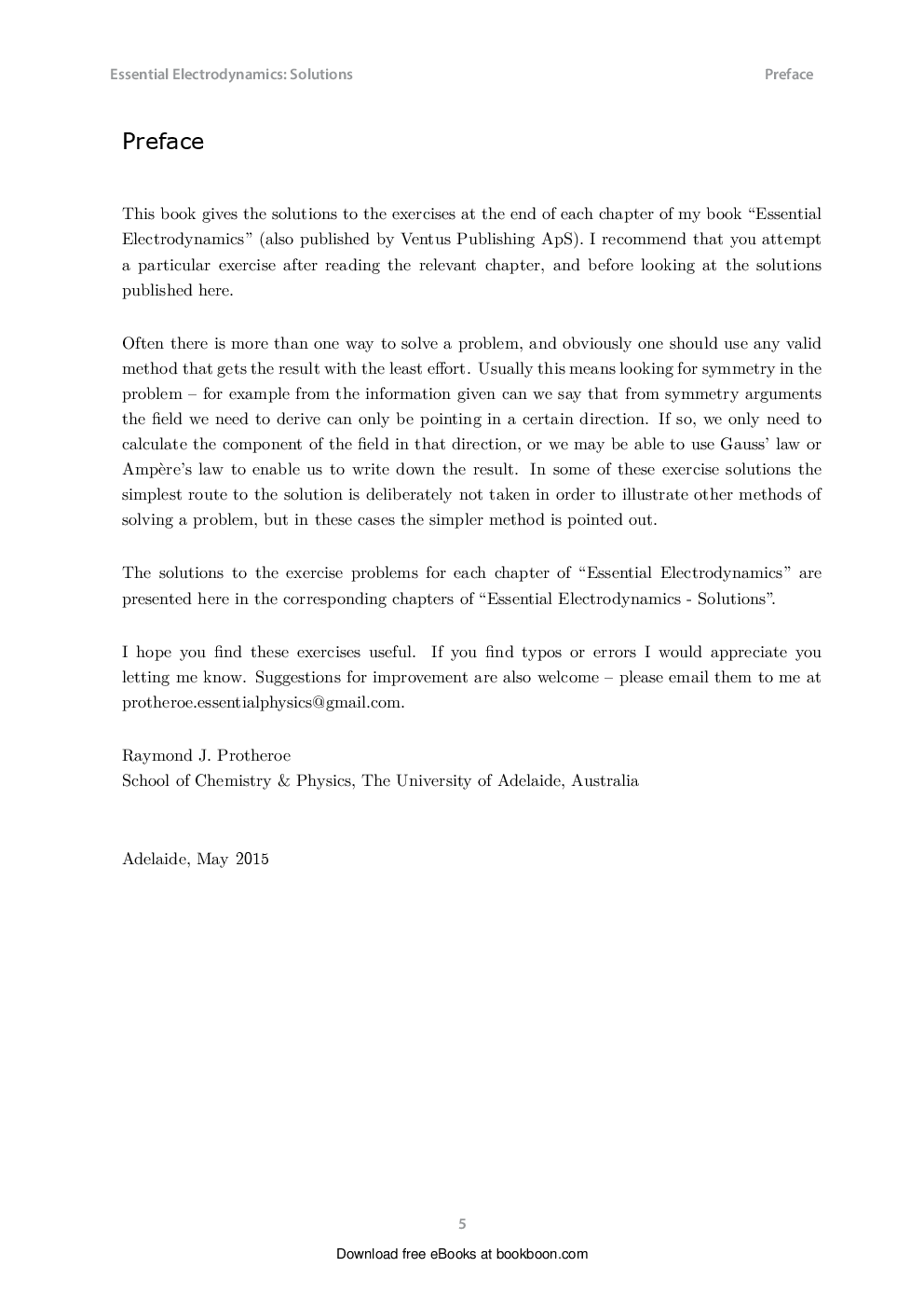 Essential Electrodynamics Solutions - Page 5