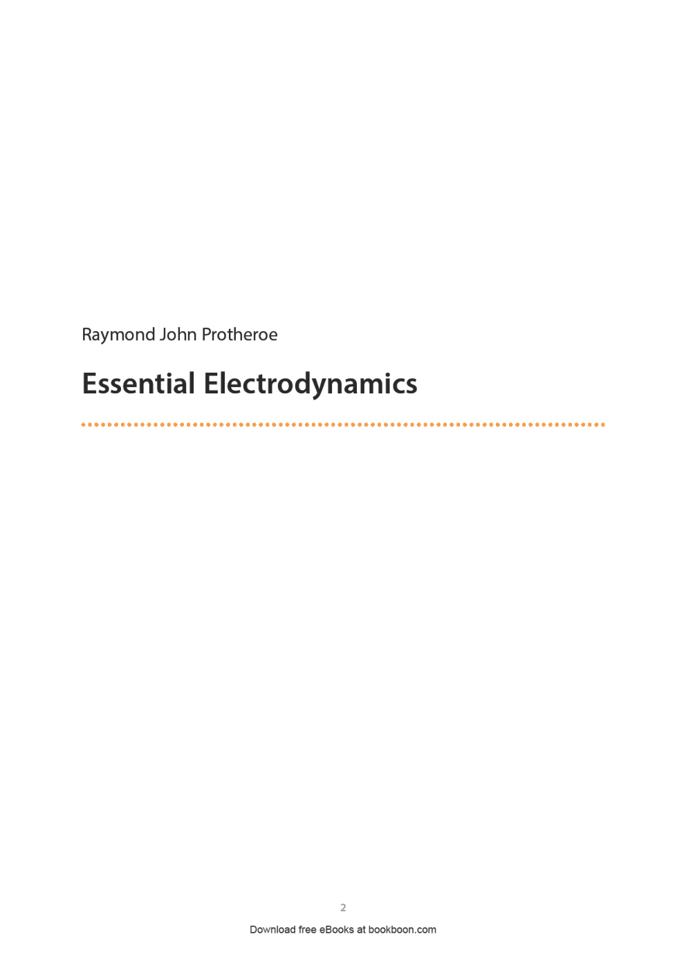 Essential Electrodynamics - Page 2