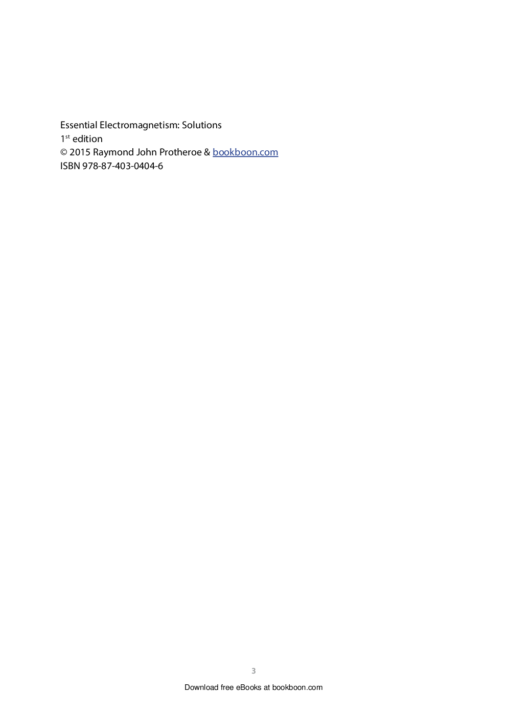 Essential Electromagnetism Solutions - Page 3