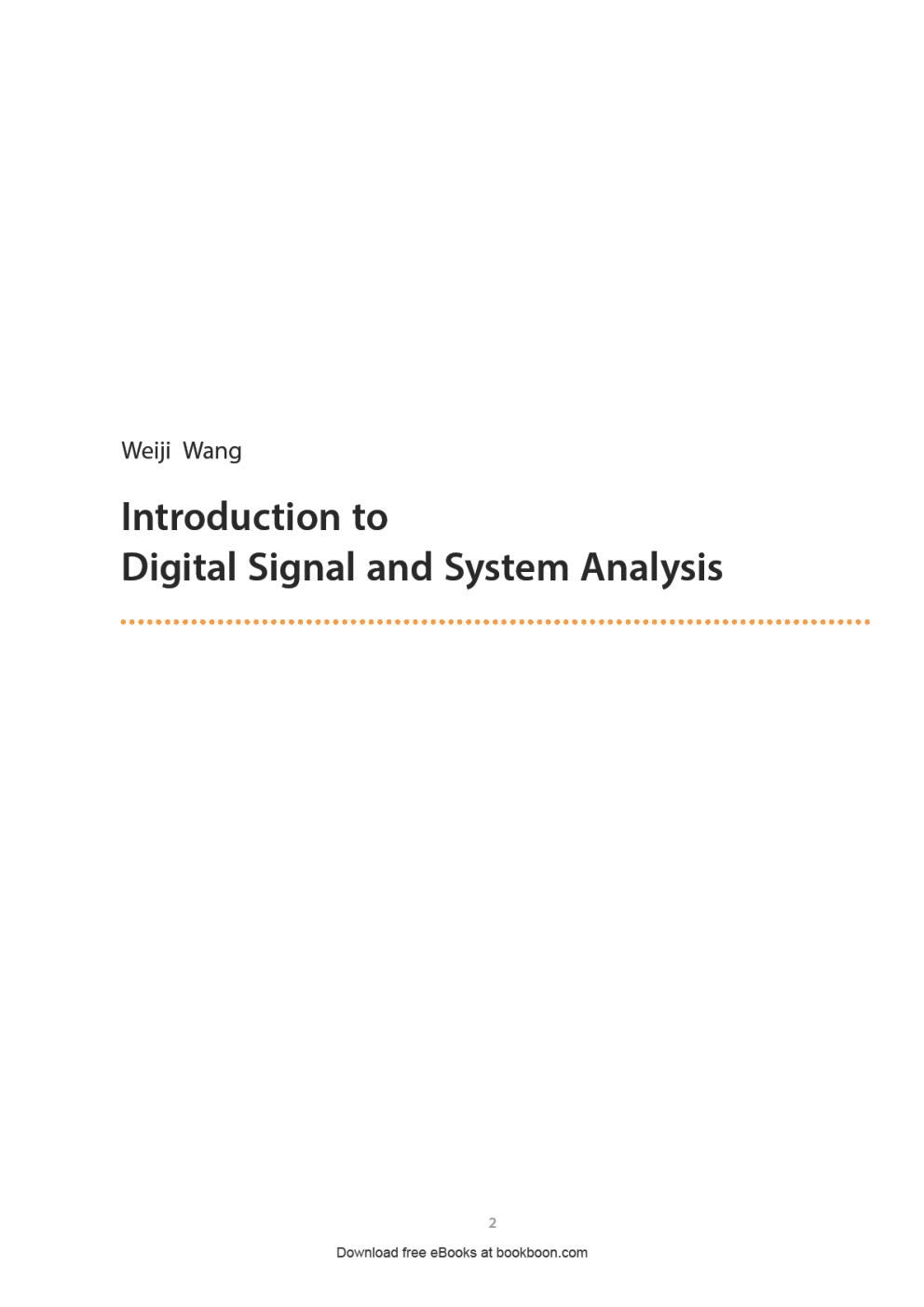 Download Free Introduction To Digital Signal And System Analysis PDF Online