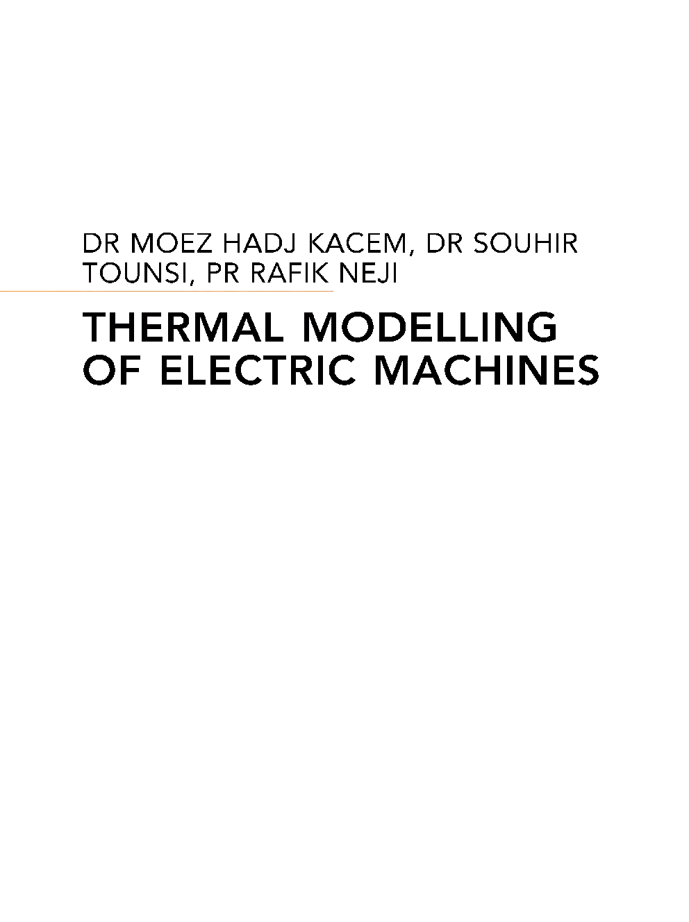 Thermal Modelling Of Electric Machines - Page 2