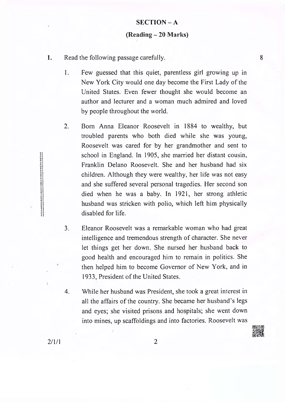 CBSE English (Language & Literature) Question Papers With Solution For Class X 2019 - Page 3