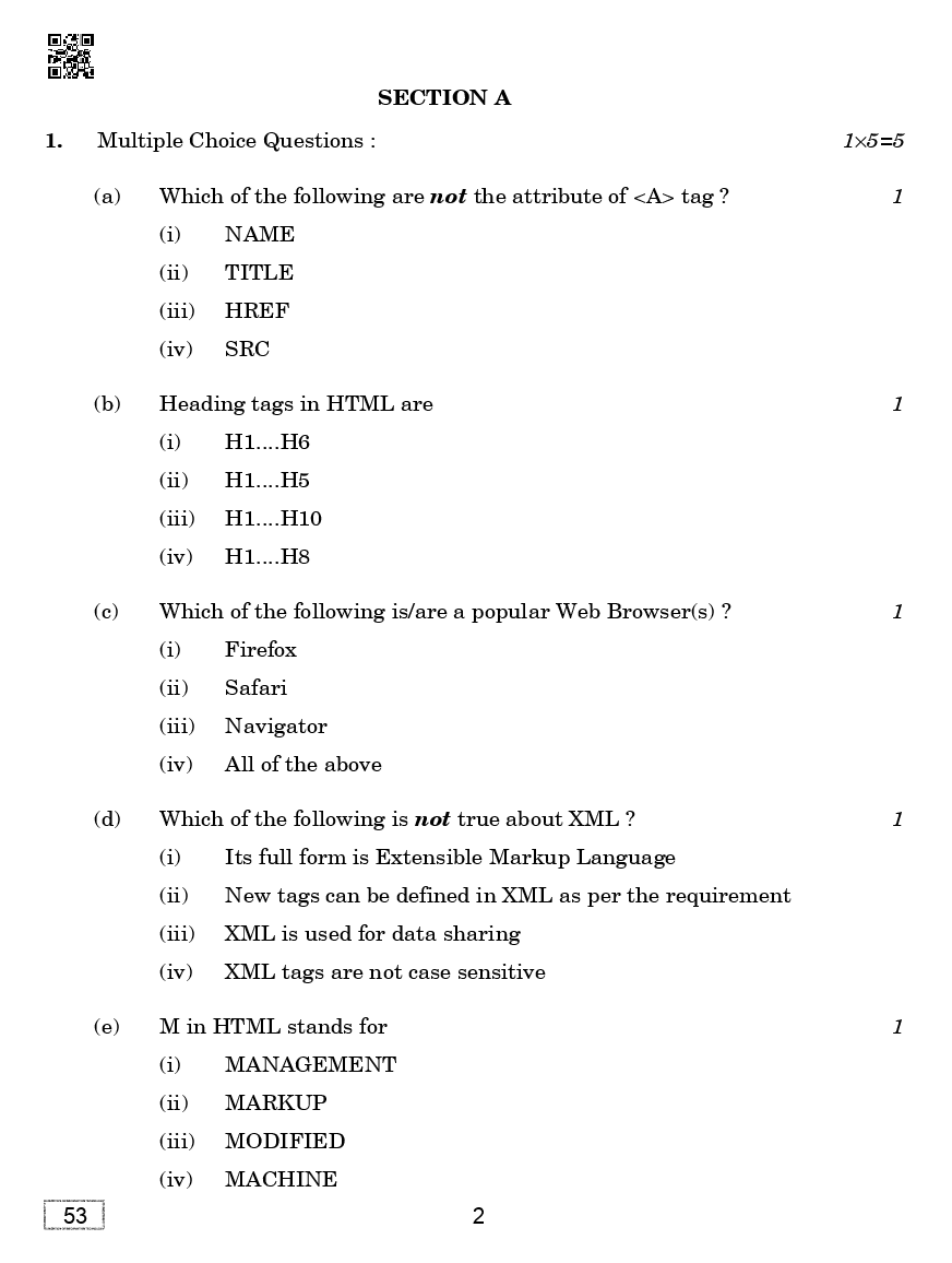 CBSE Foundation Of Information Technology Question Papers With Solution For Class X 2019 - Page 3