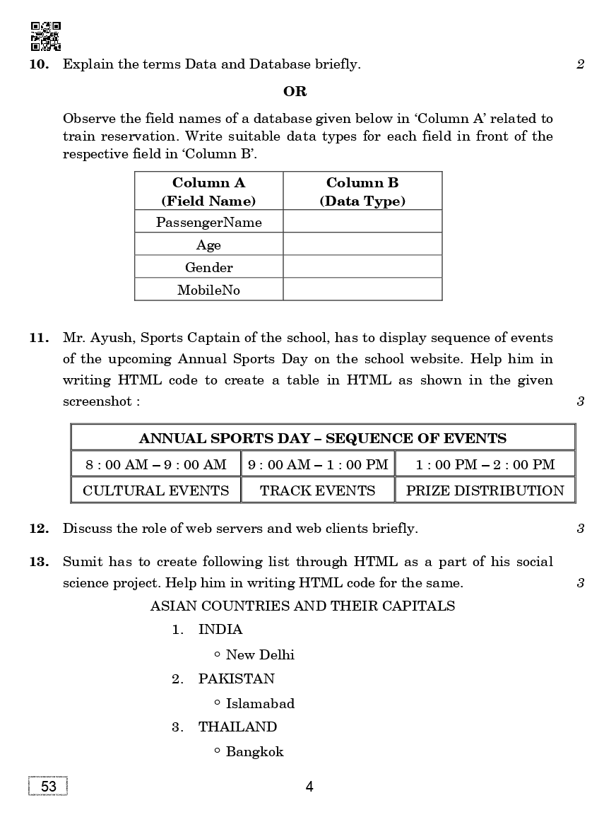 CBSE Foundation Of Information Technology Question Papers With Solution For Class X 2019 - Page 5
