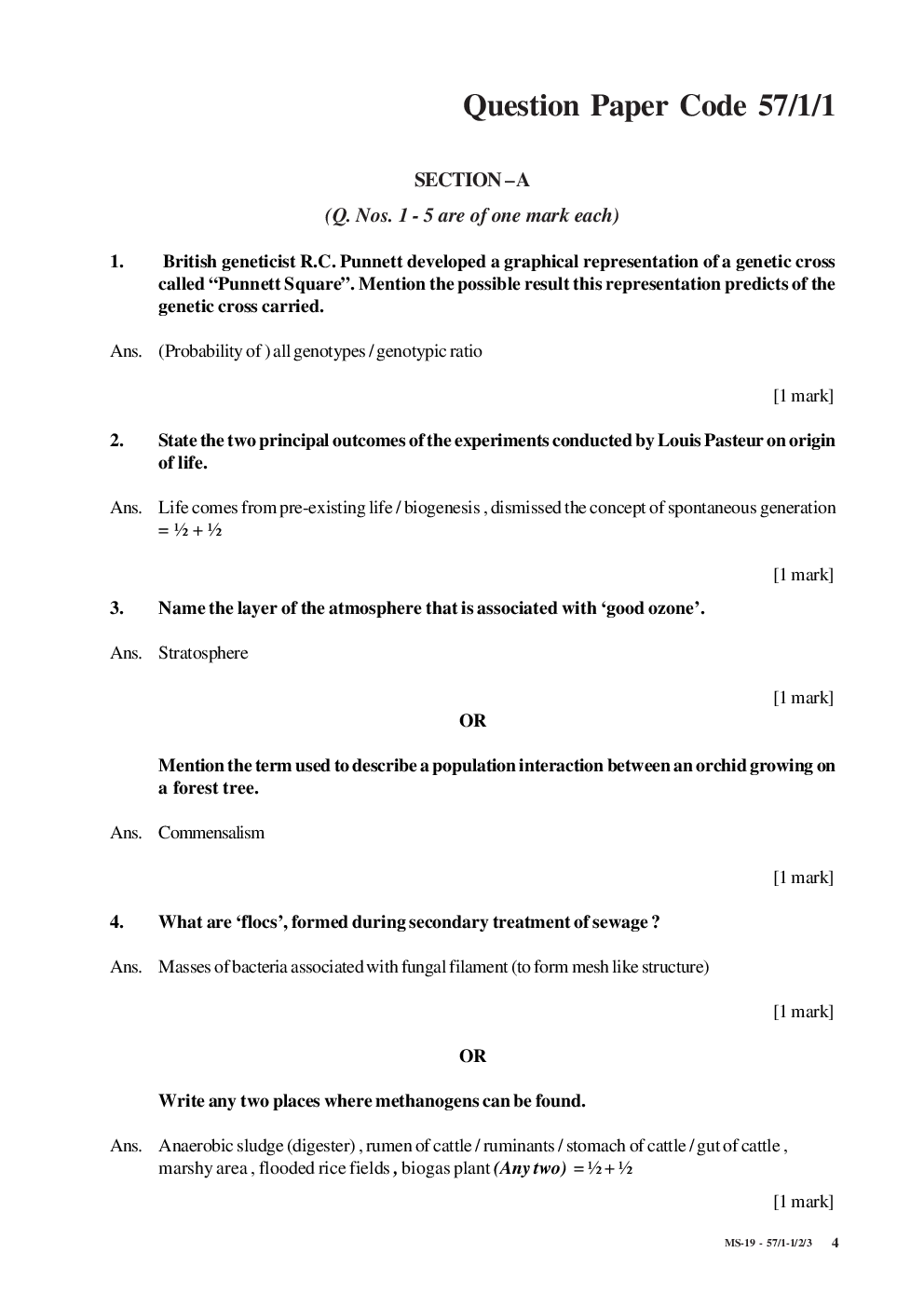 CBSE Biology Question Paper With Solution For Class-XII 2019 - Page 2