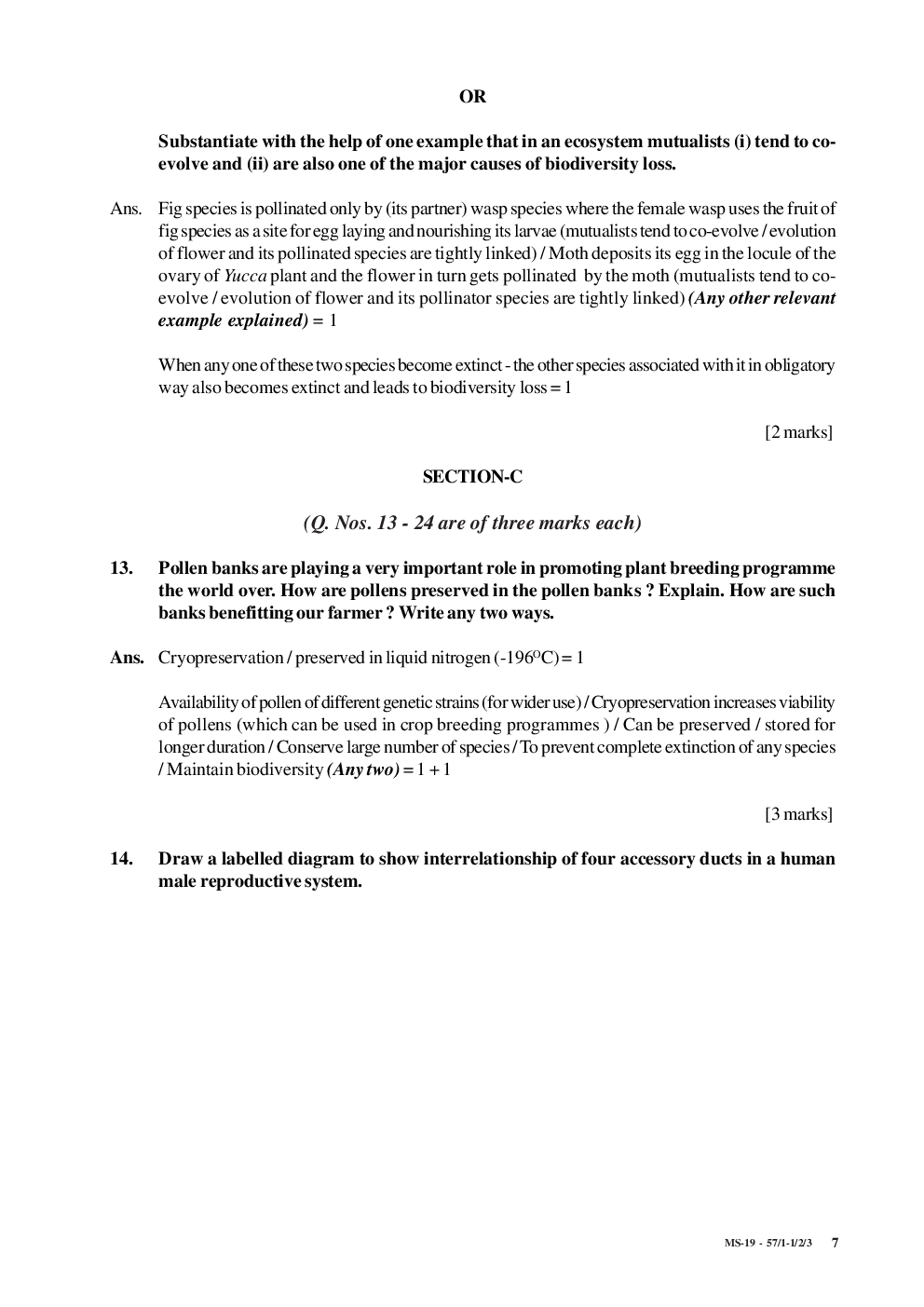 CBSE Biology Question Paper With Solution For Class-XII 2019 - Page 5