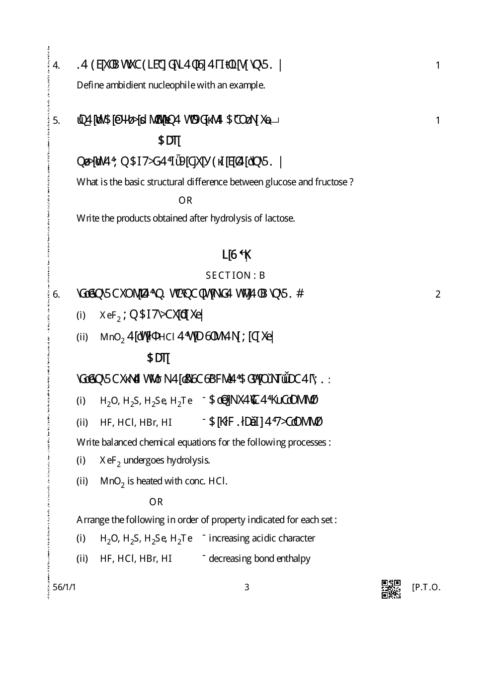 CBSE Chemistry Question Paper With Solution For Class-XII 2019 - Page 4
