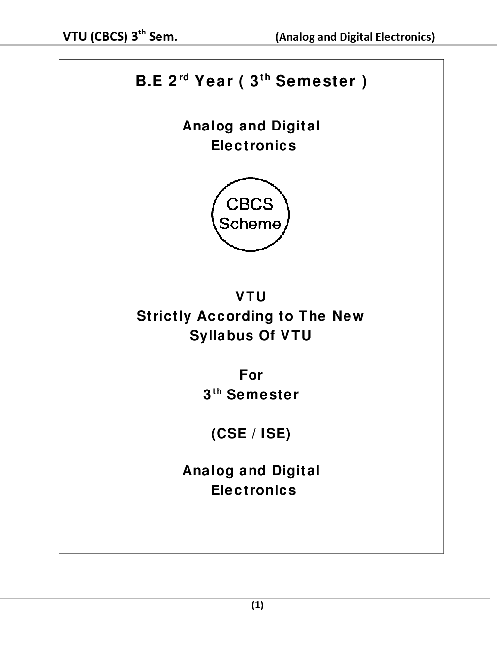 Analog And Digital Electronics For VTU BE 3rd Sem Computer Science Engineering - Page 2