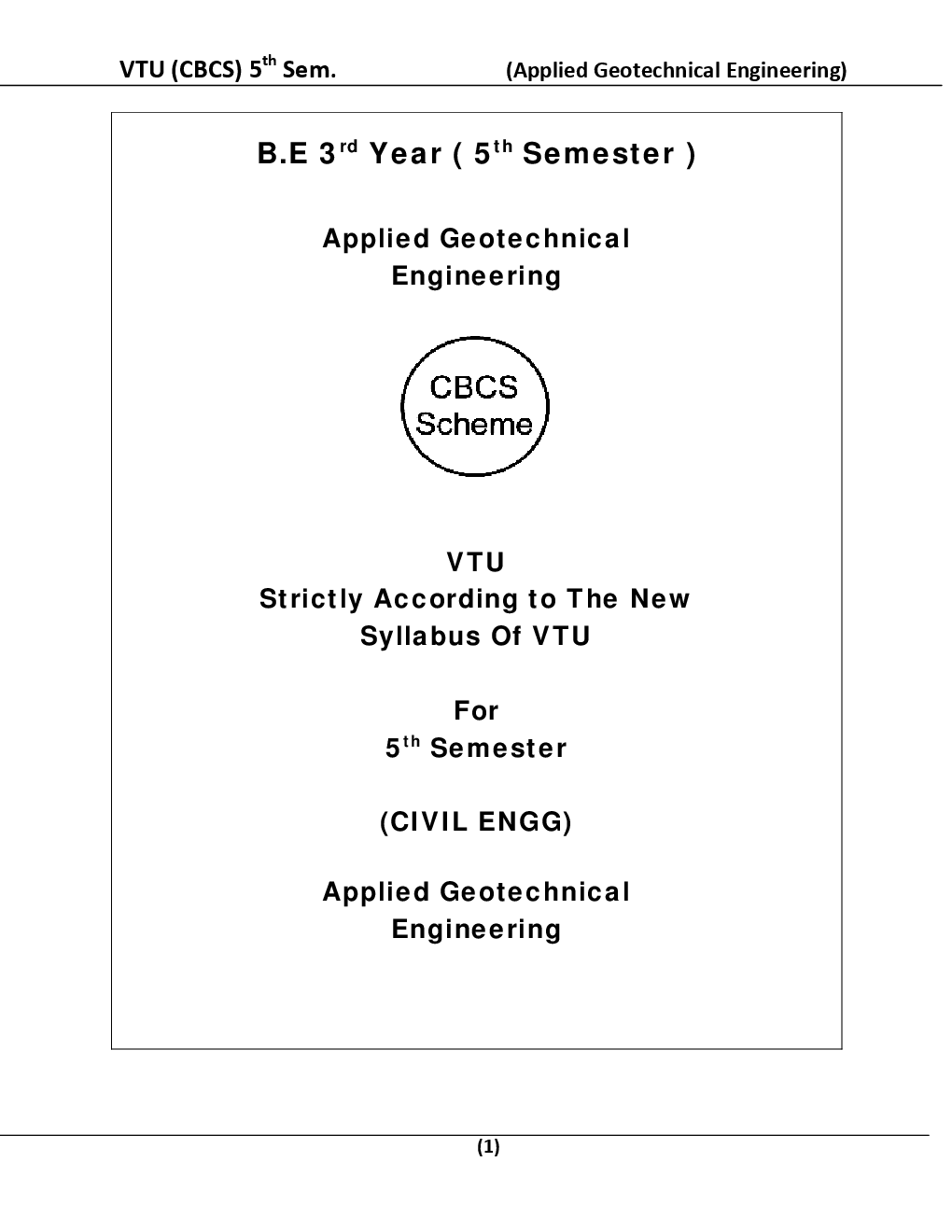 Applied Geotechnical Engineering For VTU BE 5th Sem Civil Engineering - Page 2