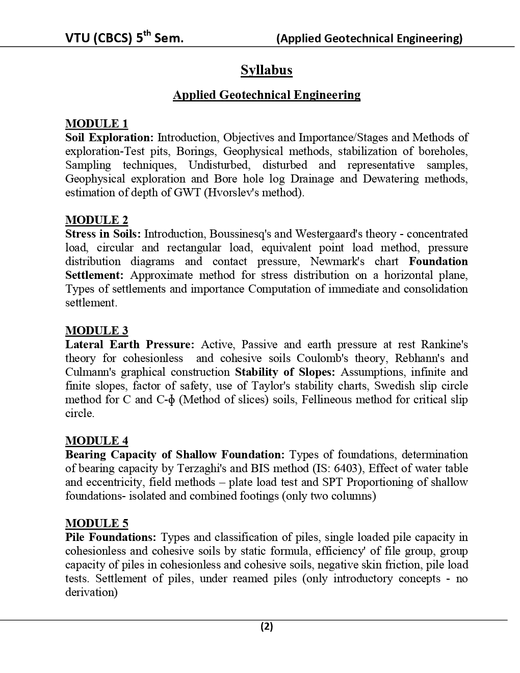 Applied Geotechnical Engineering For VTU BE 5th Sem Civil Engineering - Page 3