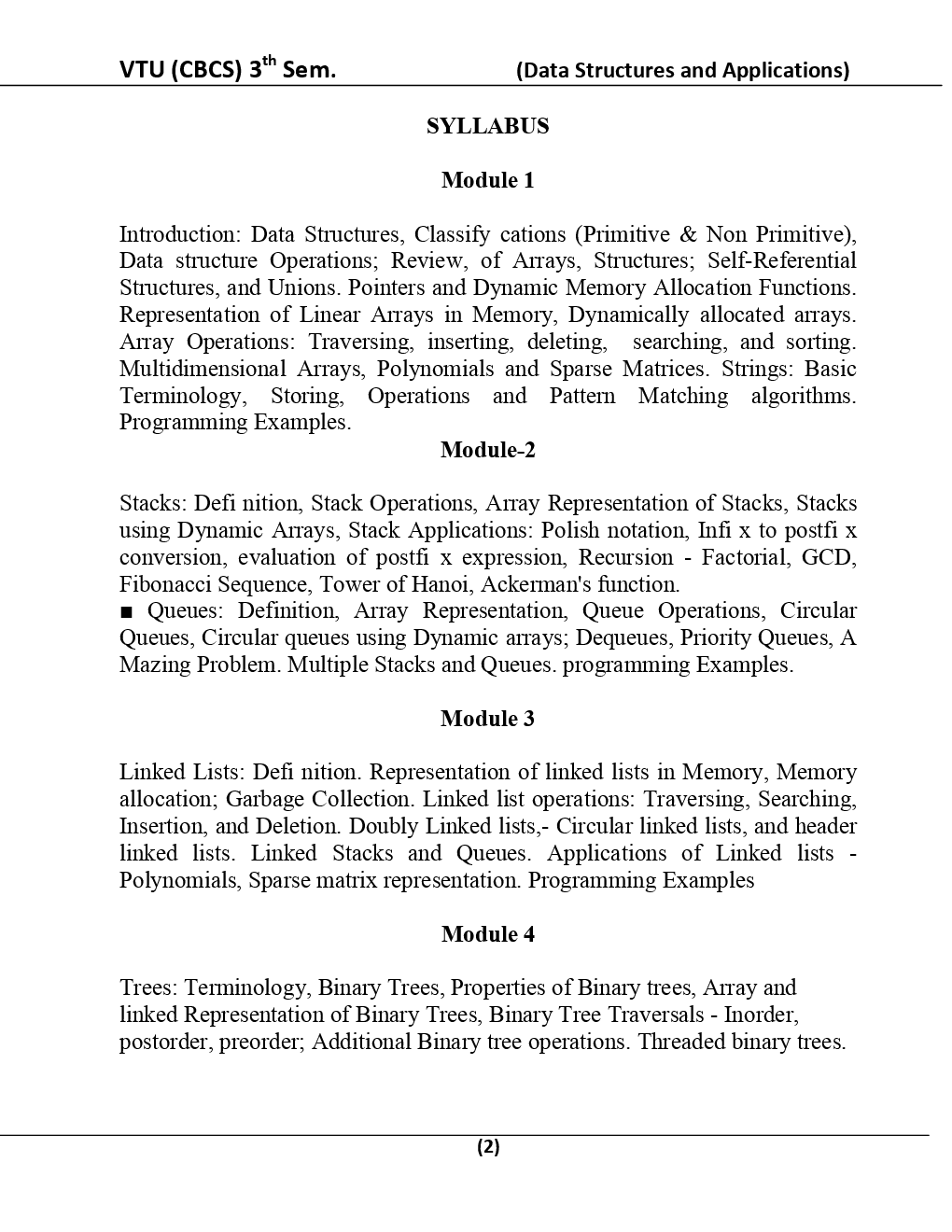 Data Structures And Applications For VTU BE 3rd Sem Computer Science Engineering - Page 3