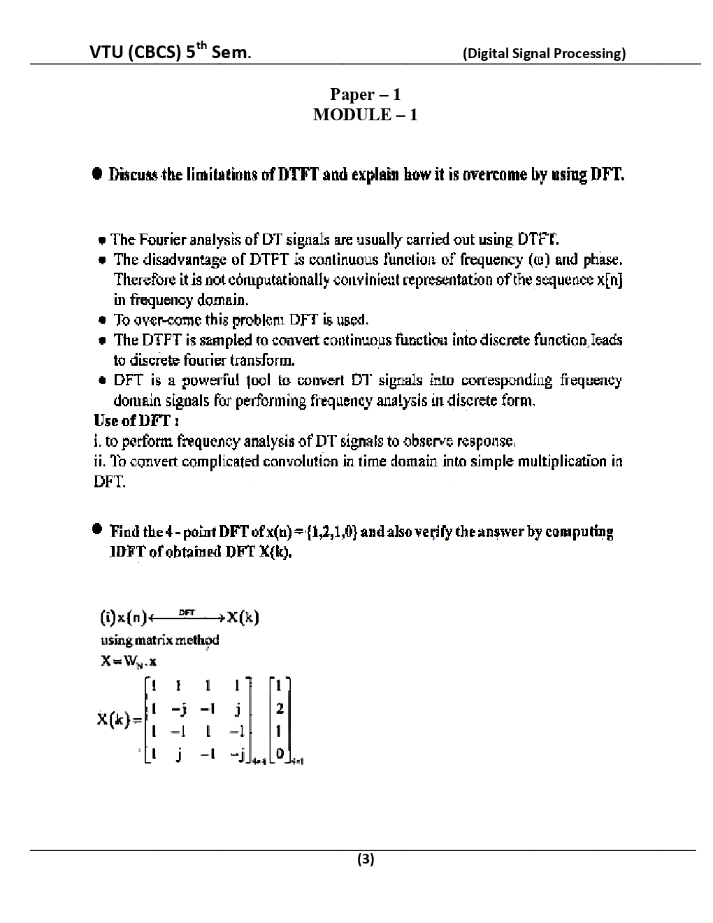 Digital Signal Processing For VTU BE 5th Sem Electronics And Communication Engineering - Page 4
