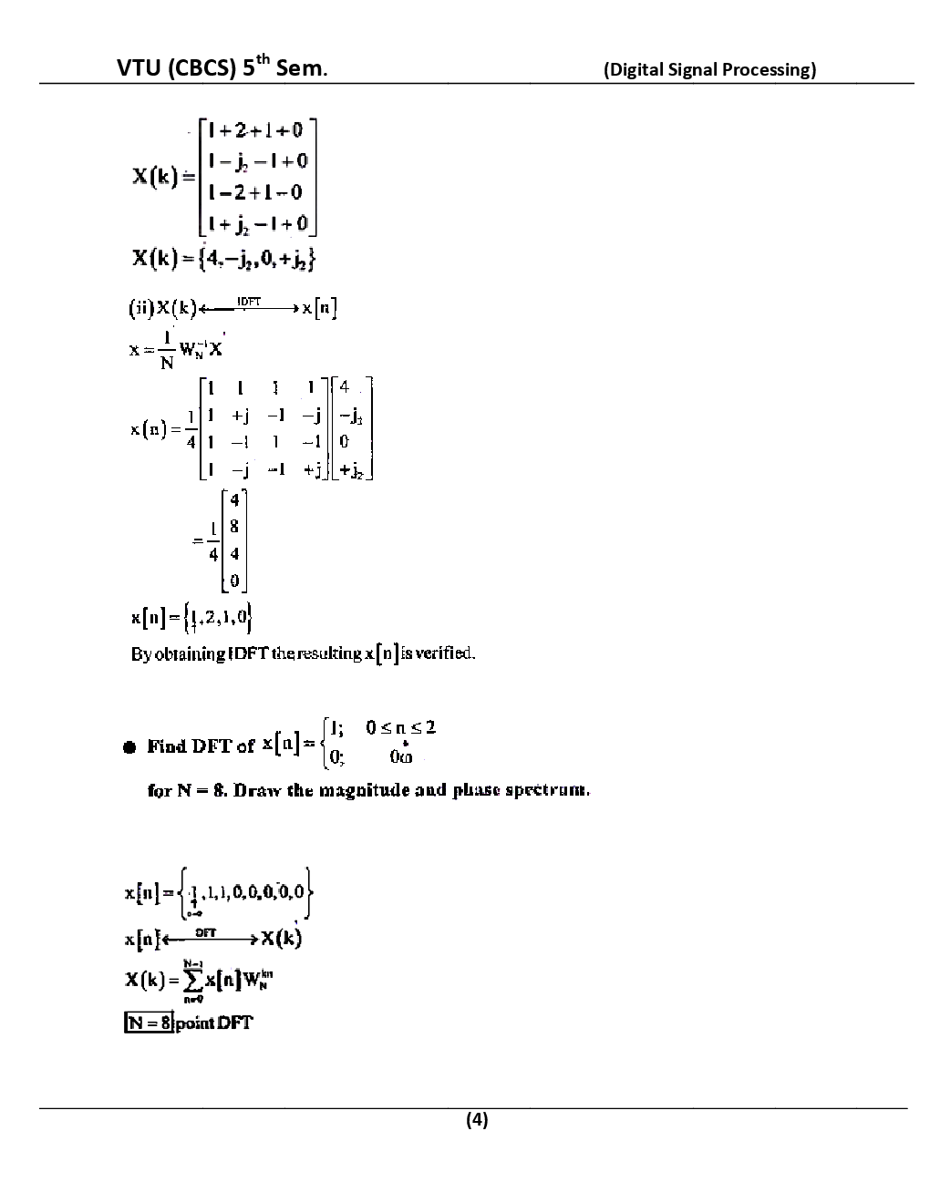 Digital Signal Processing For VTU BE 5th Sem Electronics And Communication Engineering - Page 5
