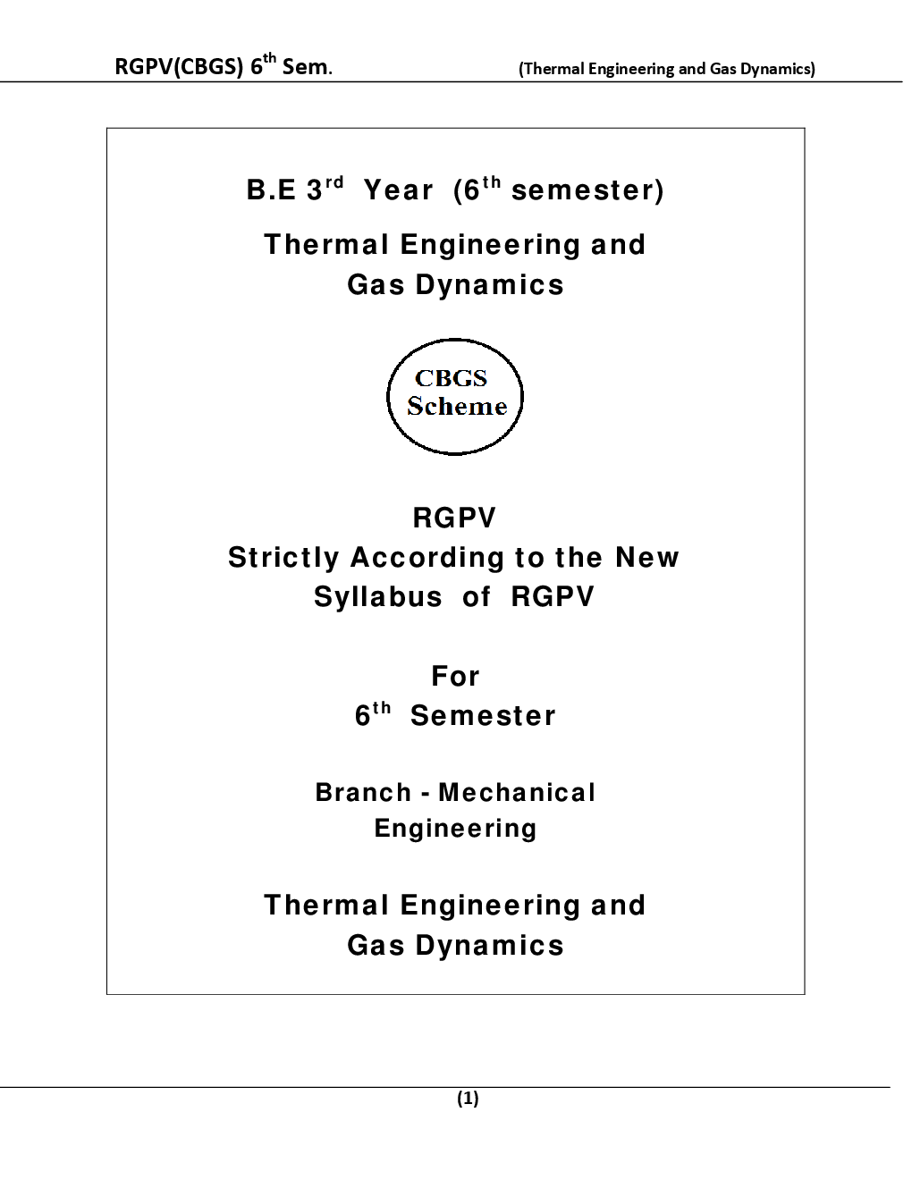 Thermal Engineering And Gas Dynamics For RGPV BE 6th Sem Mechanical Engineering - Page 2