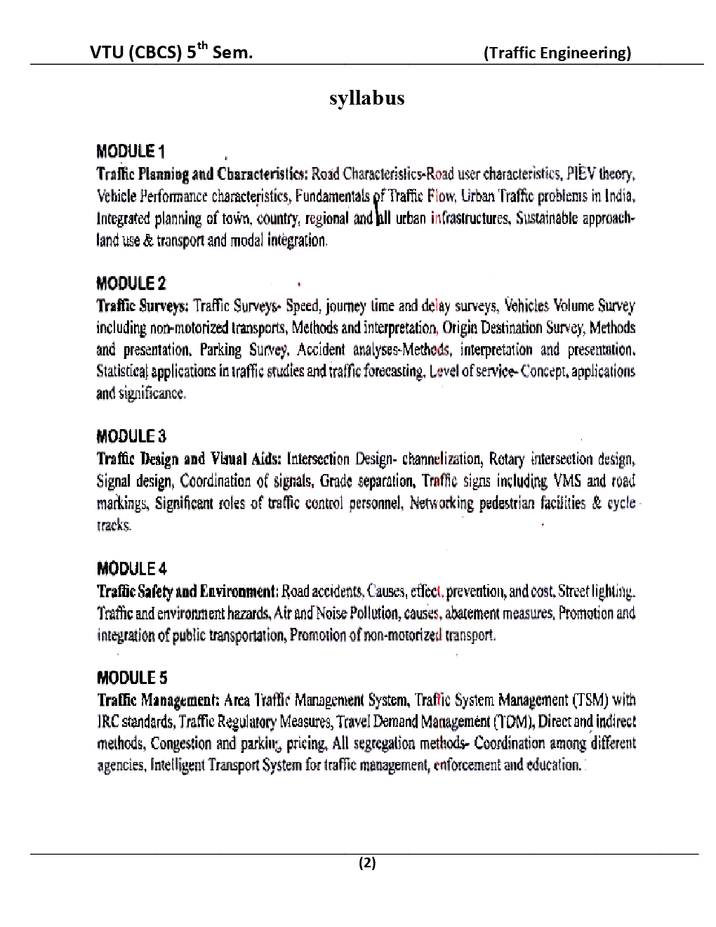 Traffic Engineering For VTU BE 5th Sem Civil Engineering - Page 3