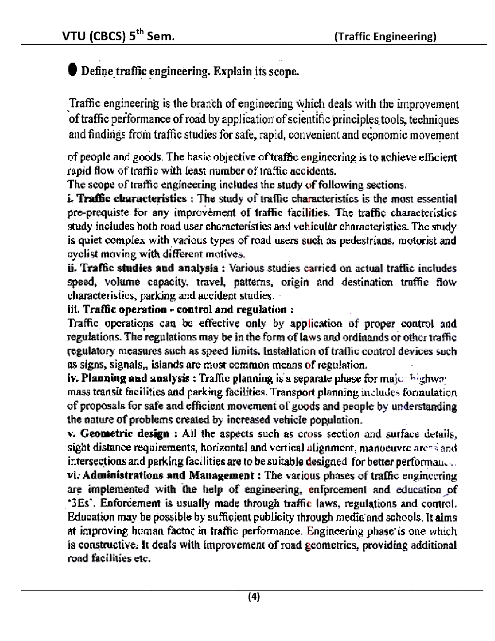 Traffic Engineering For VTU BE 5th Sem Civil Engineering - Page 5