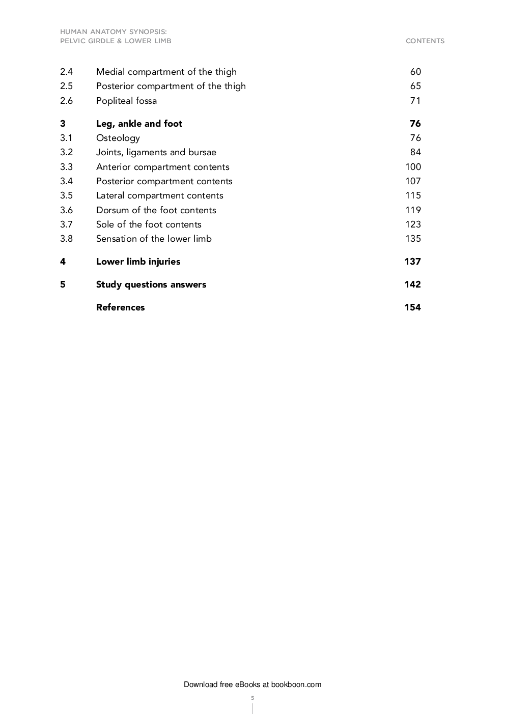 Human Anatomy Synopsis Pelvic Girdle And Lower Limb - Page 5