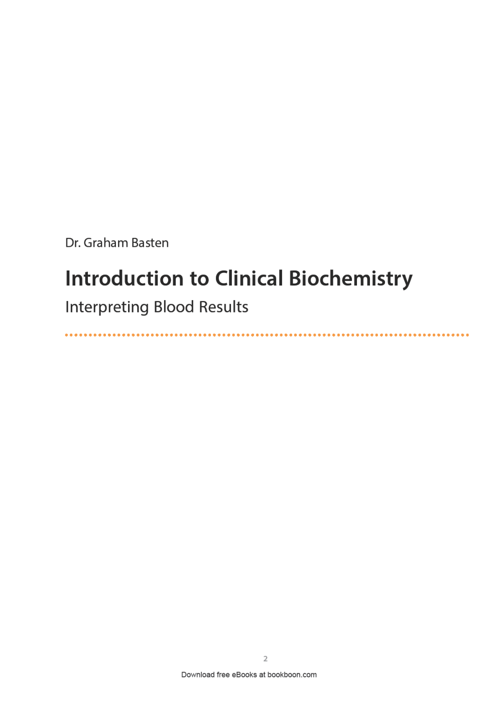 Introduction To Clinical Biochemistry - Page 2