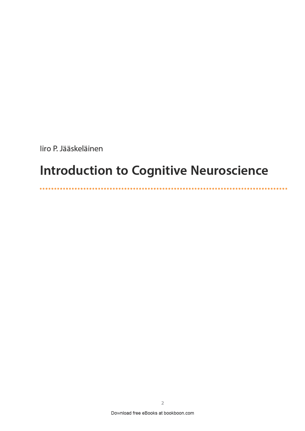 Introduction To Cognitive Neuroscience - Page 2