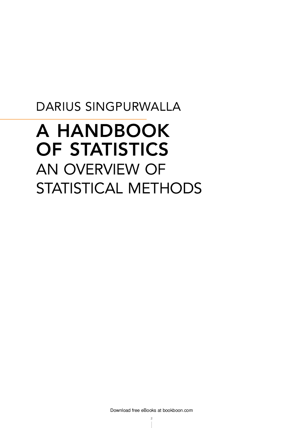 A Handbook Of Statistics An Overview Of Statistical Methods - Page 2