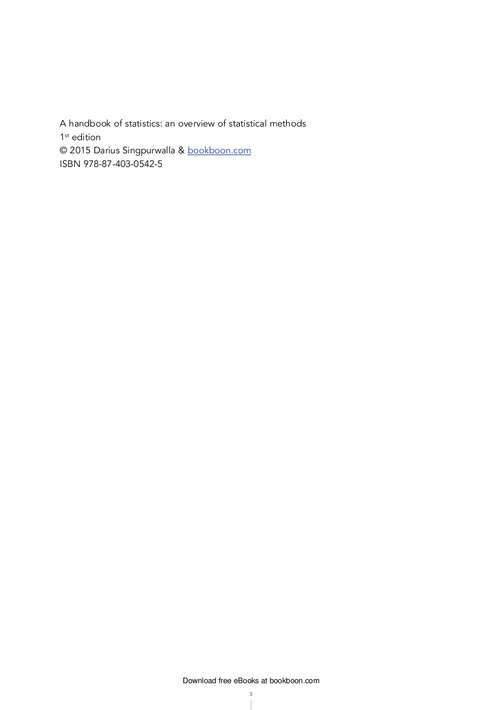 A Handbook Of Statistics An Overview Of Statistical Methods - Page 3
