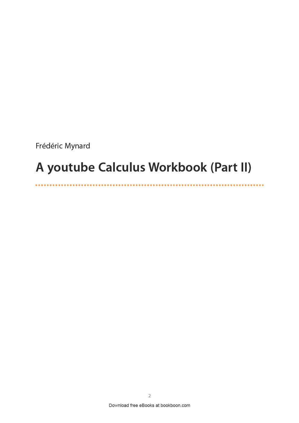 A Youtube Calculus Workbook Part-II - Page 2