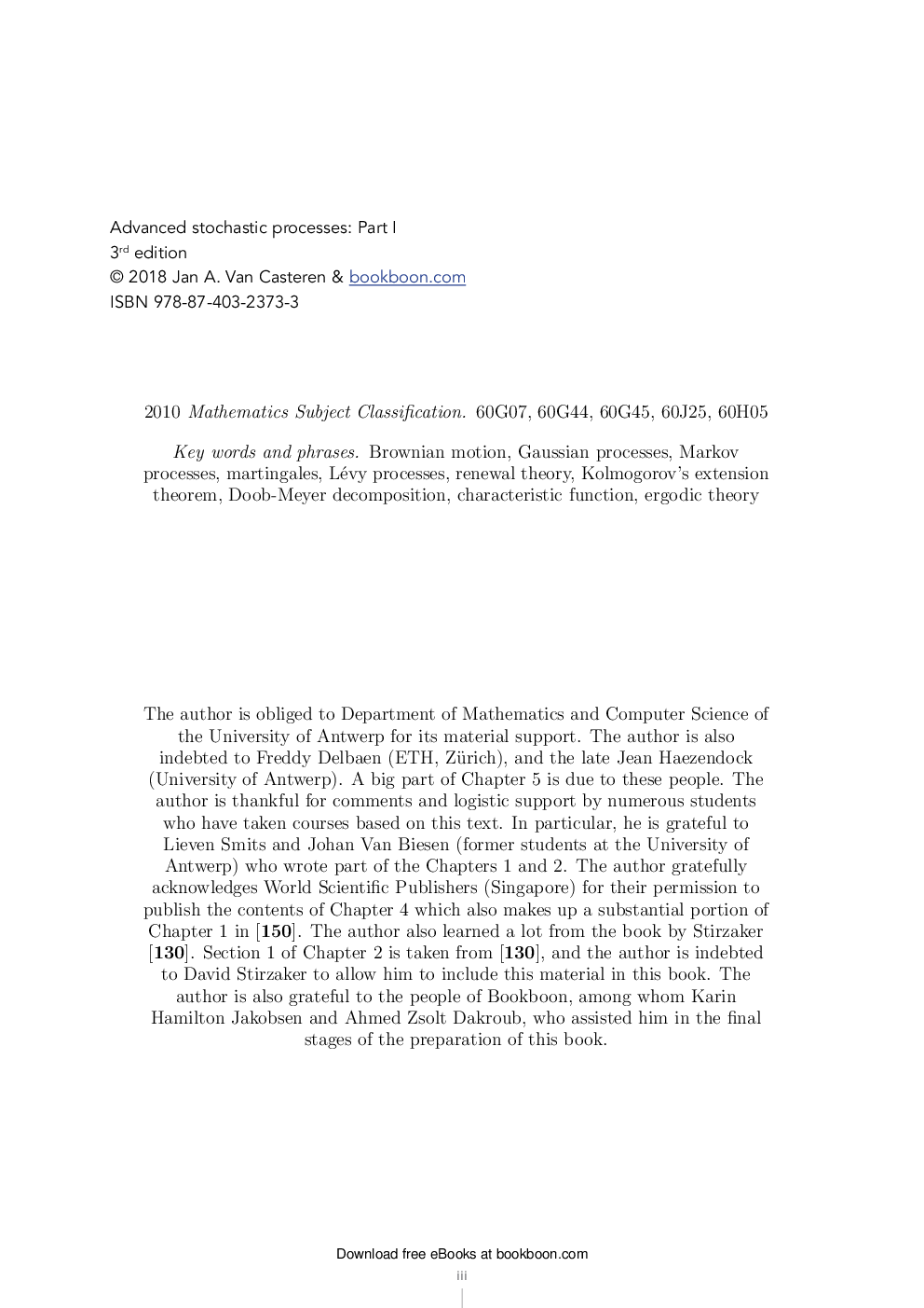 Advanced Stochastic Processes Part-I - Page 3