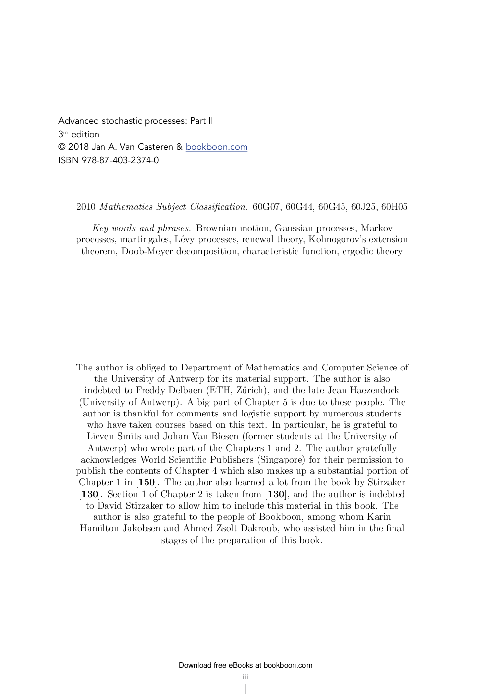 Advanced Stochastic Processes Part-II - Page 3