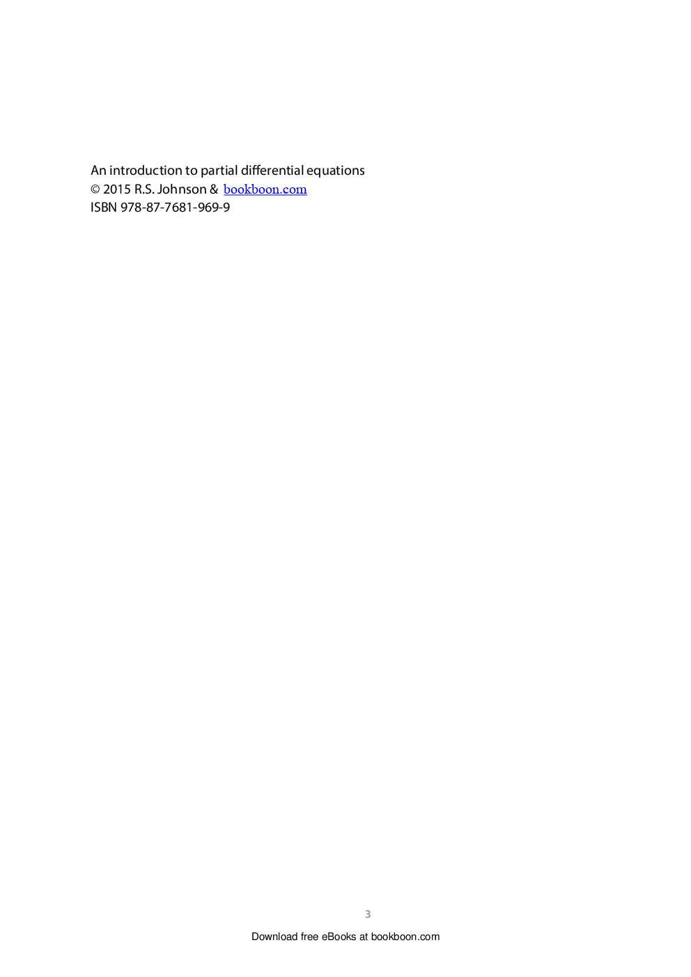 An Introduction To Partial Differential Equations - Page 3