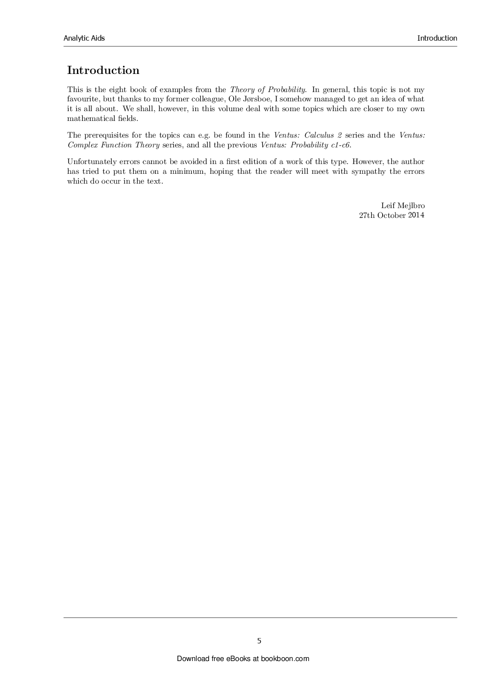 Analytic Aids Probability Examples C-7 - Page 5