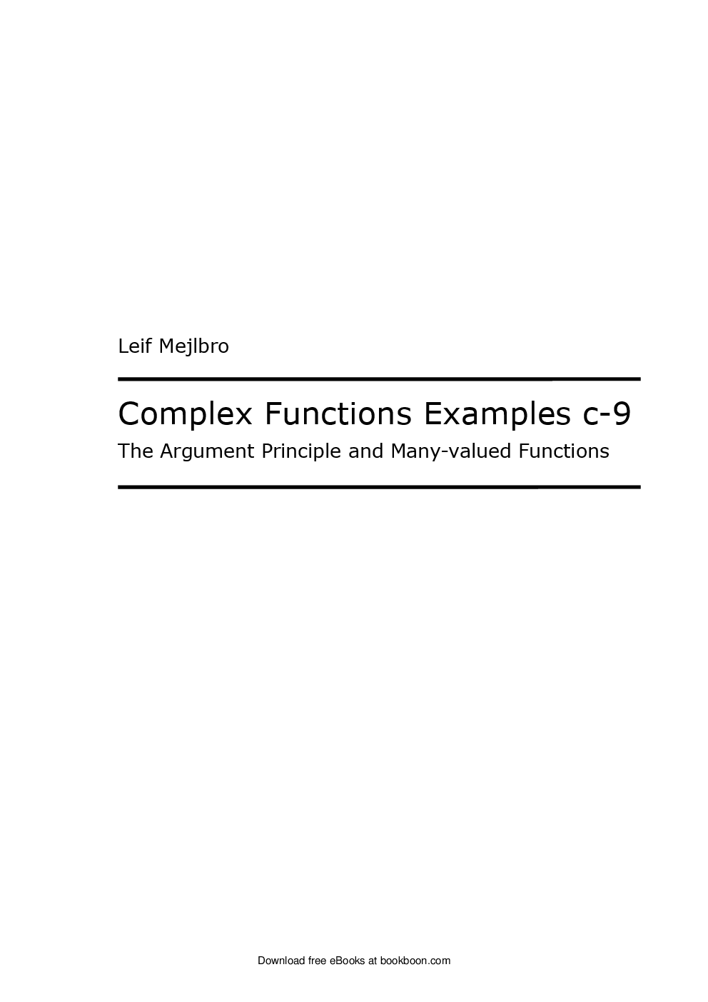 Complex Functions Examples C-9 - Page 2