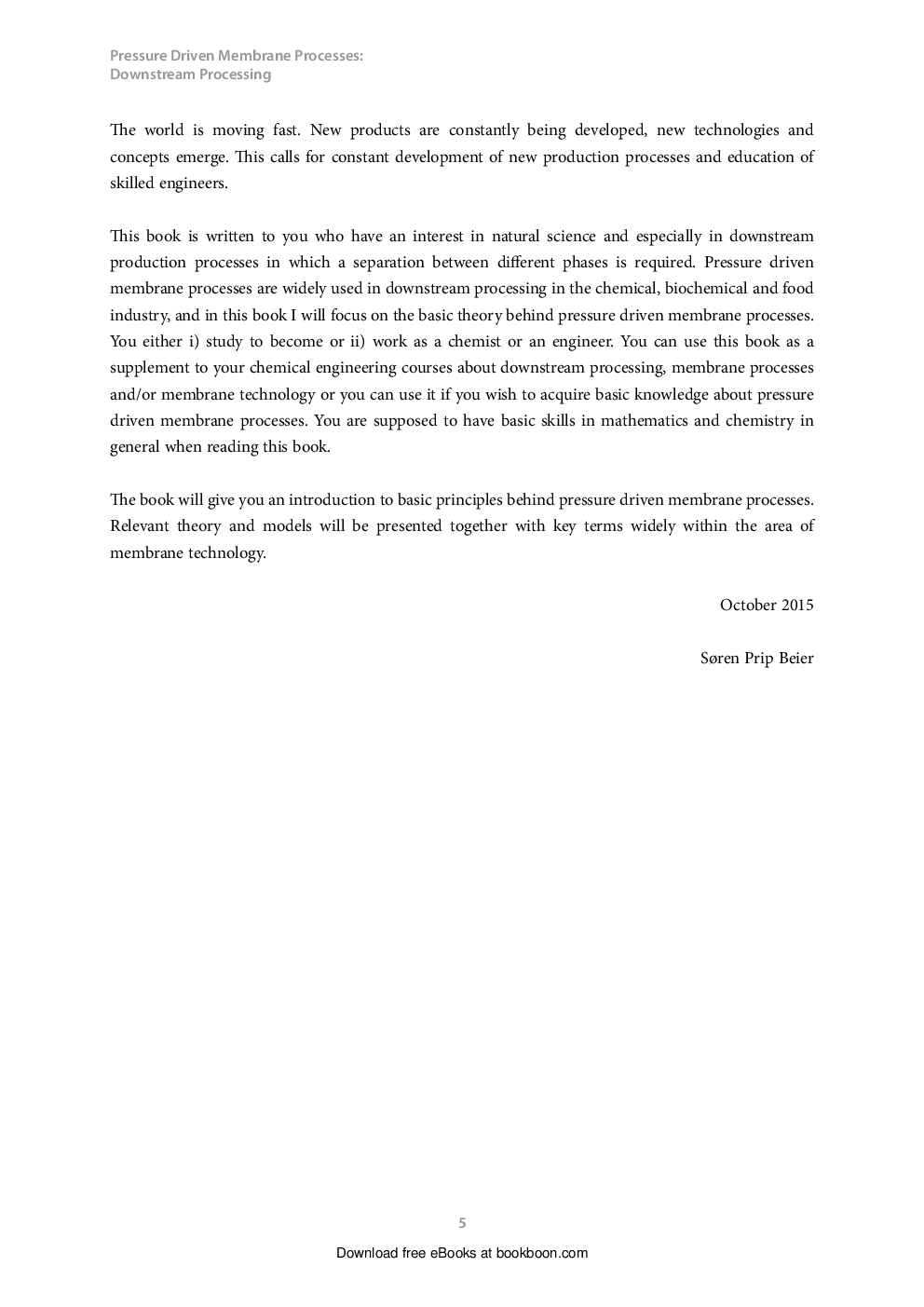 Pressure Driven Membrane Processes - Page 5